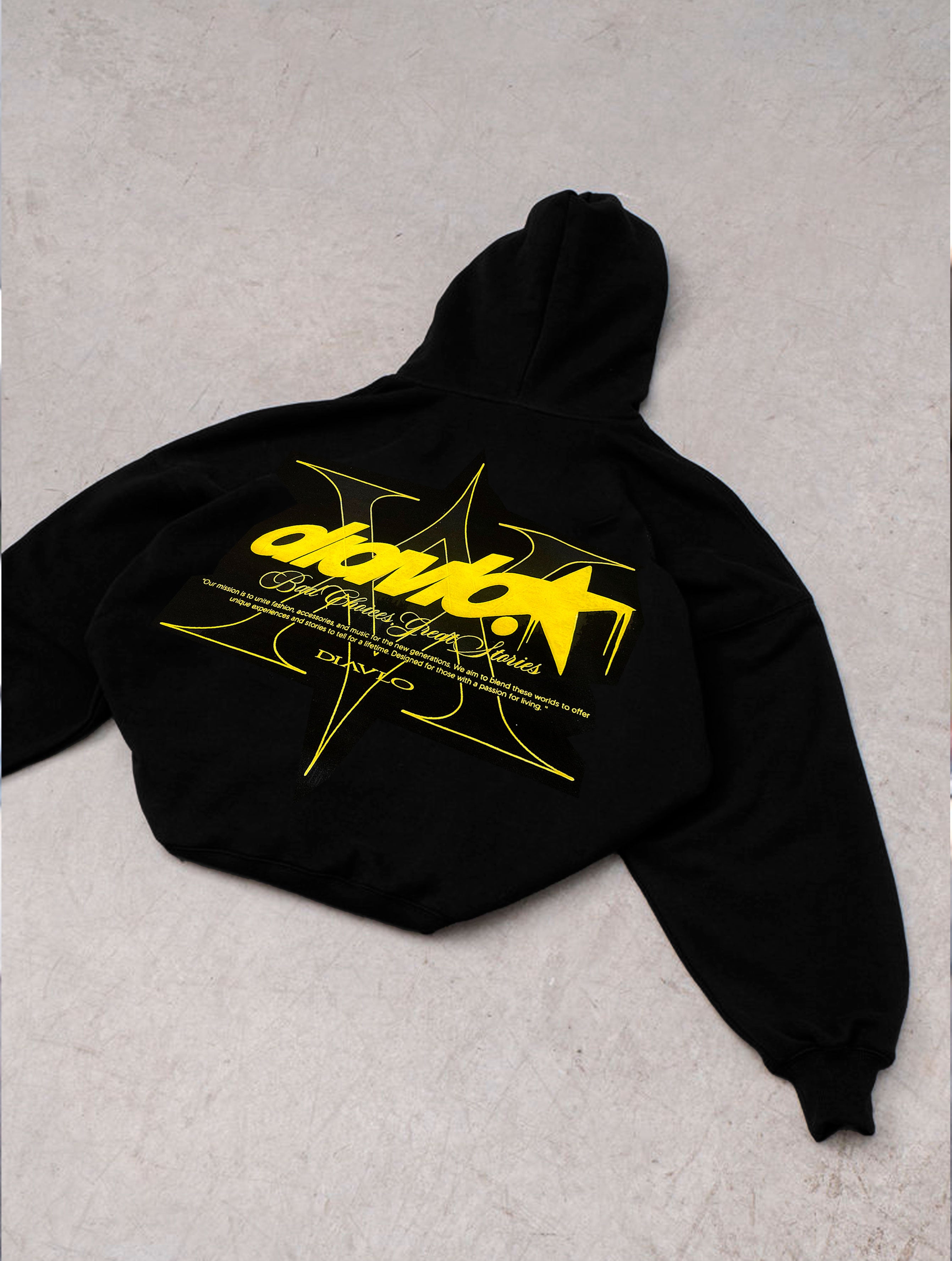 Sudadera Bad Choices Great Stories - Diavlo (BLACK/YELLOW)