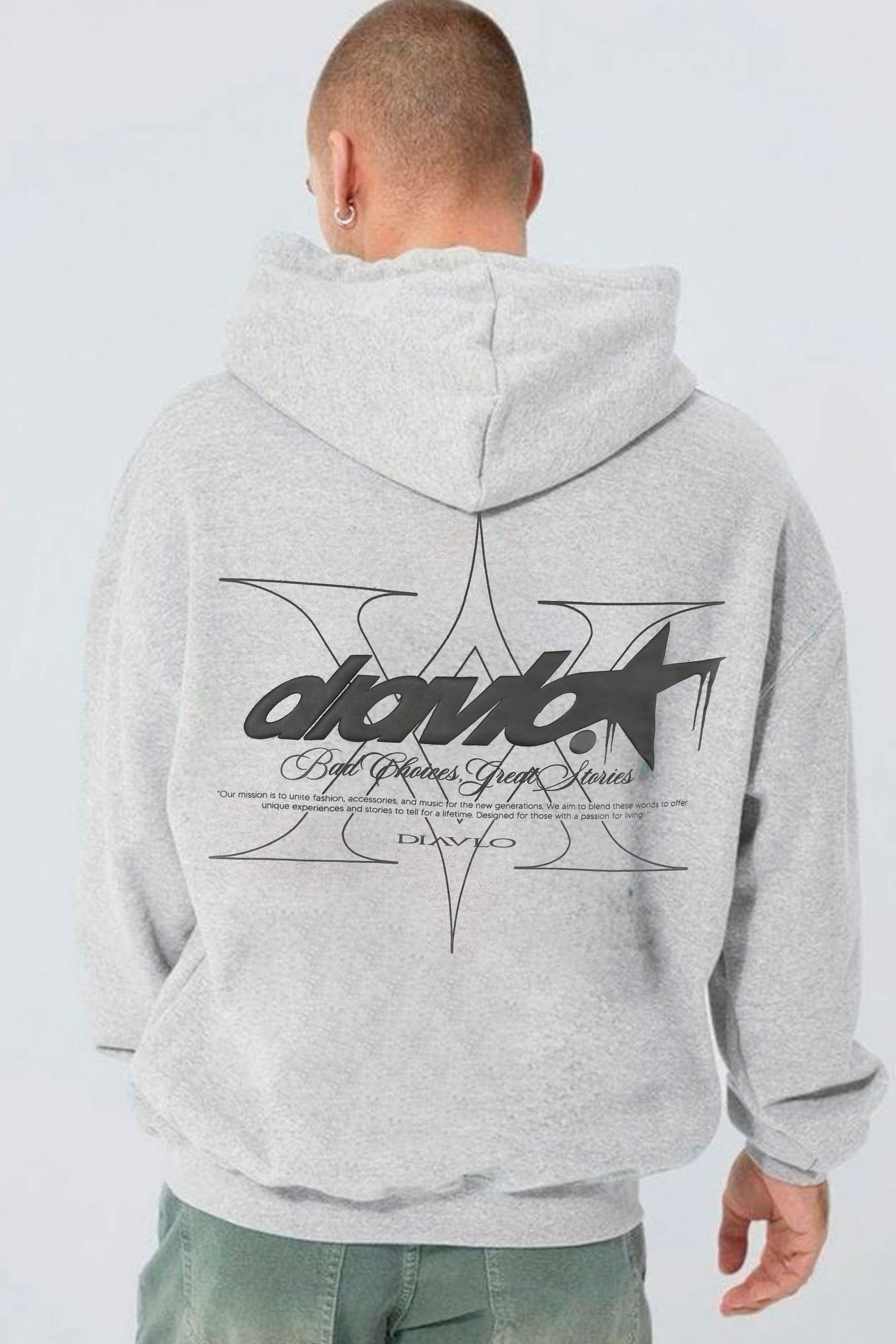 Sudadera Bad Choices Great Stories - Diavlo (GREY)
