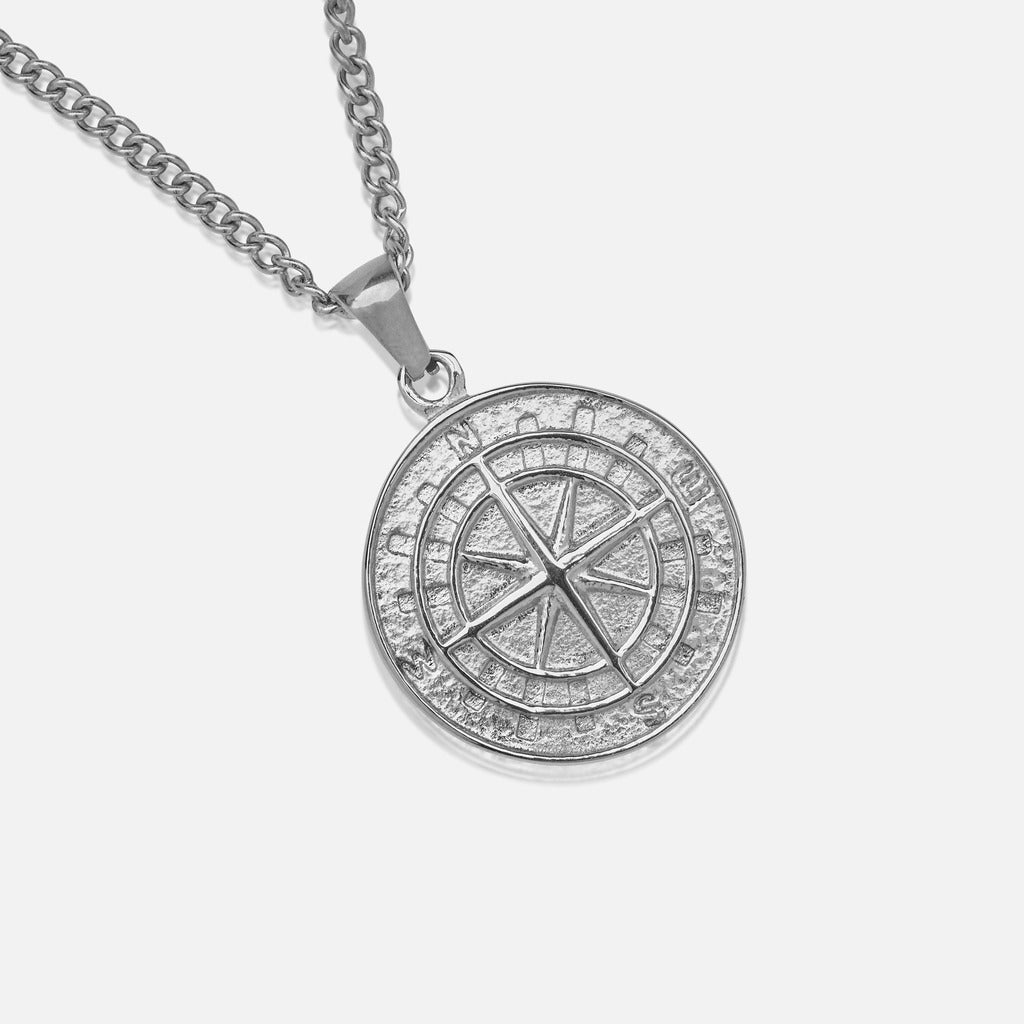 Colgante Diavlo Brujula Oro Blanco 18K