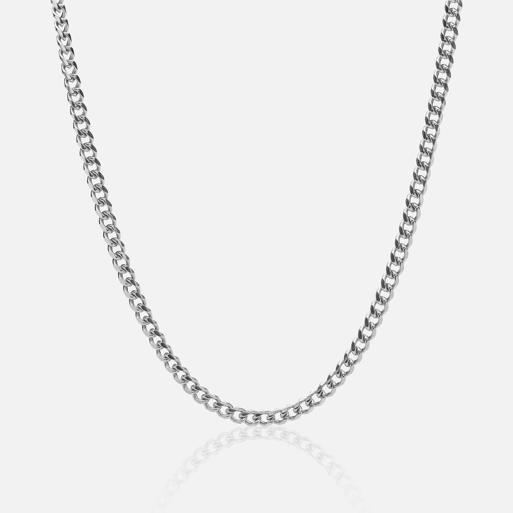 Diavlo Cuban Chain 4 Mm 18K White Gold