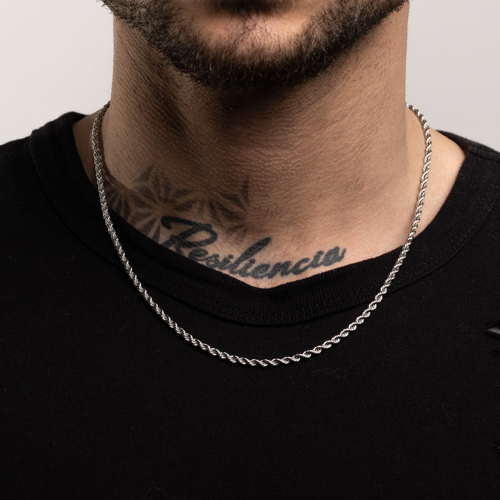 Cadena Diavlo Rope Oro Blanco 18K 3 Mm