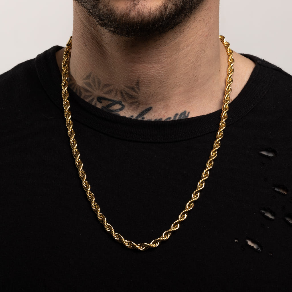 Cadena Diavlo Rope Gold 6 Mm