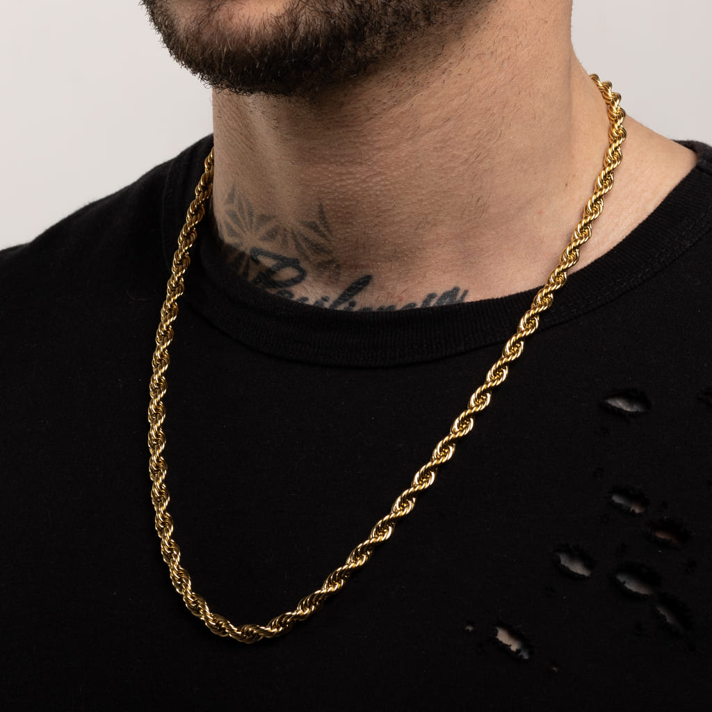 Cadena Diavlo Rope Gold 6 Mm