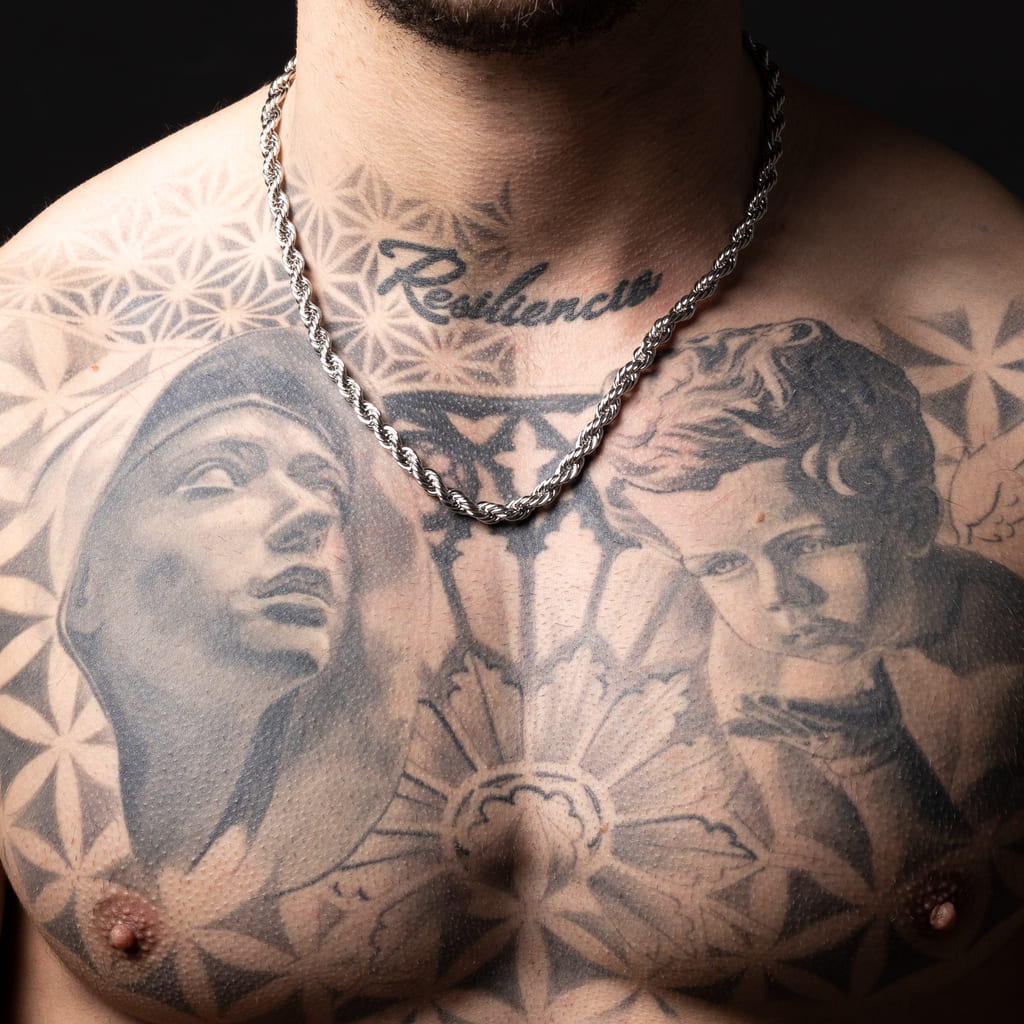 Cadena Diavlo Rope 6mm Oro Blanco 18K