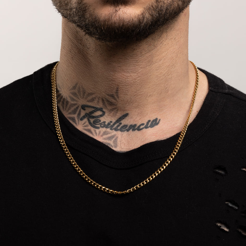 Cadena Diavlo Cuban Gold 4 Mm