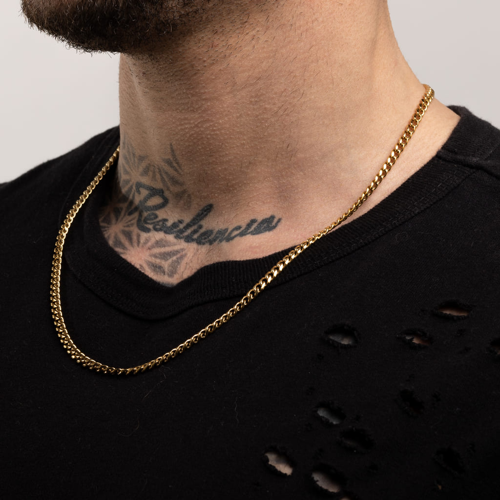 Cadena Diavlo Cuban Gold 4 Mm