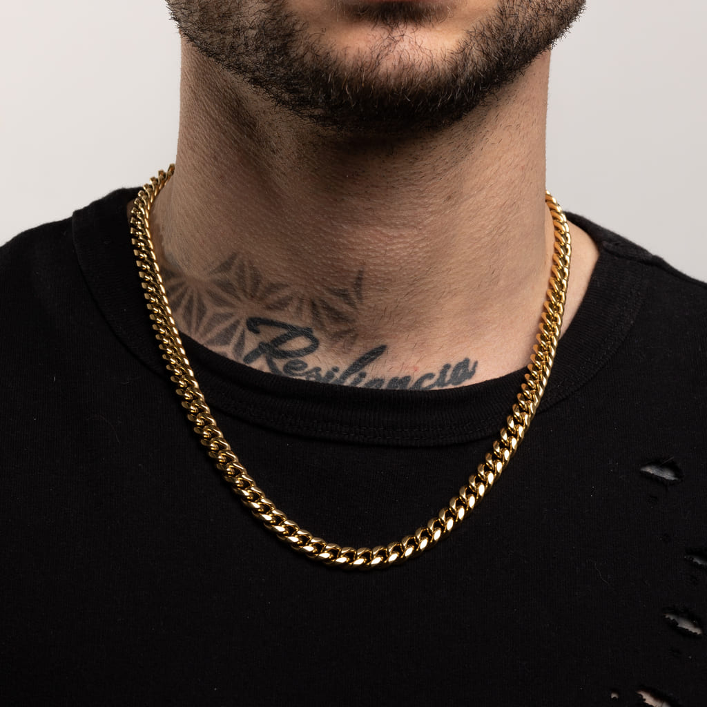 Cadena Diavlo Cuban Gold 8 Mm