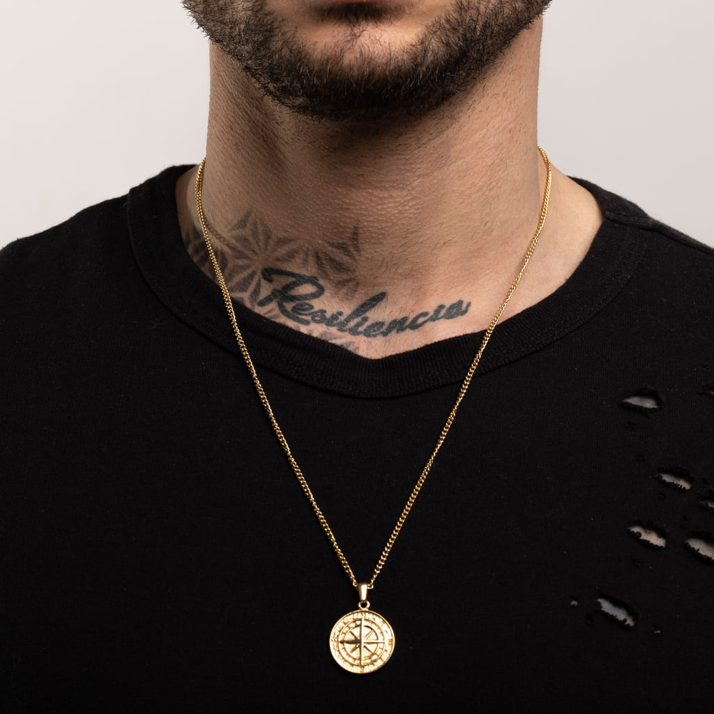 Colgante Diavlo Brujula Gold