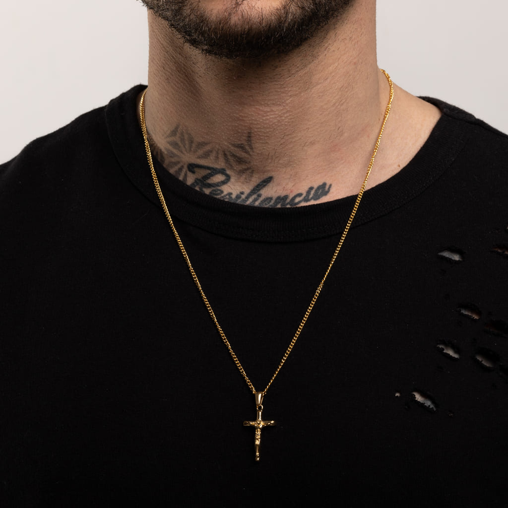 Colgante Diavlo Cruz Gold
