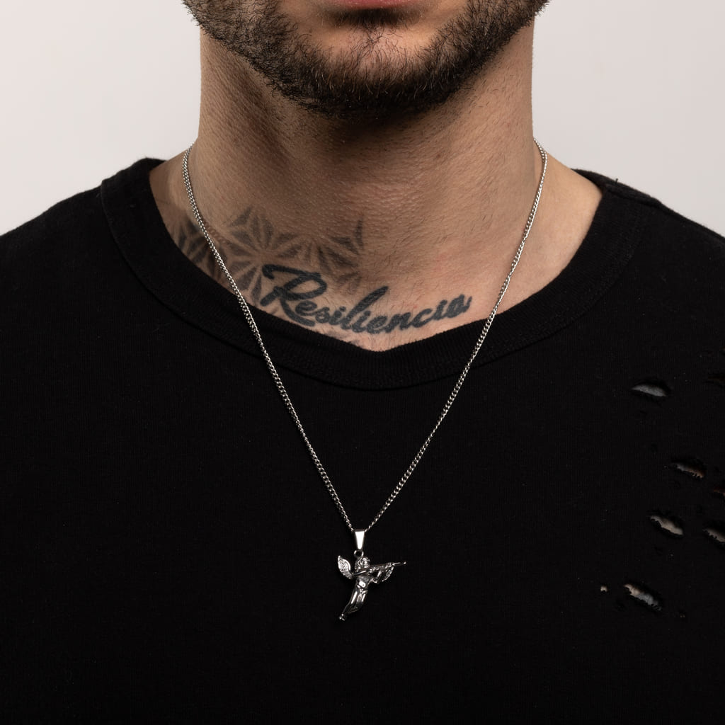 Colgante Diavlo Cupido Ak Oro Blanco 18K