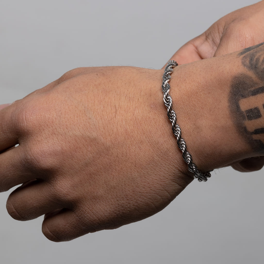 Diavlo Rope Bracelet 5 mm 18K White Gold