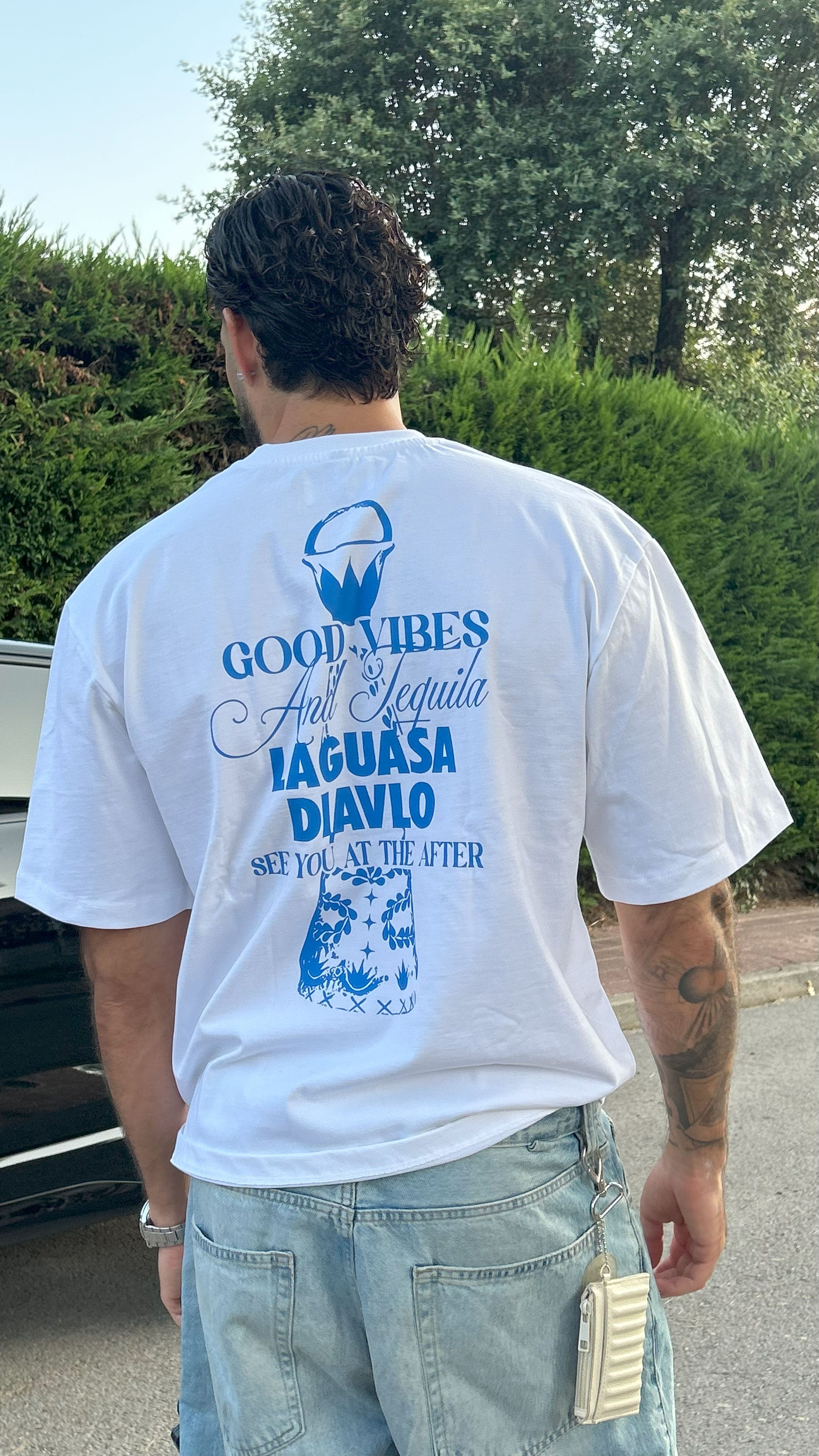 Camiseta Good Vibes and Tequila - Diavlo x LaGuasa