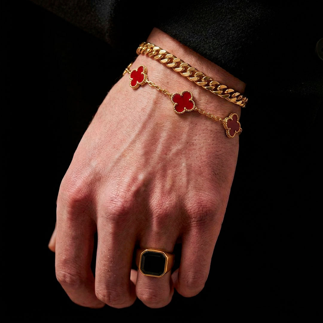 Pulsera Diavlo Trébol - Red