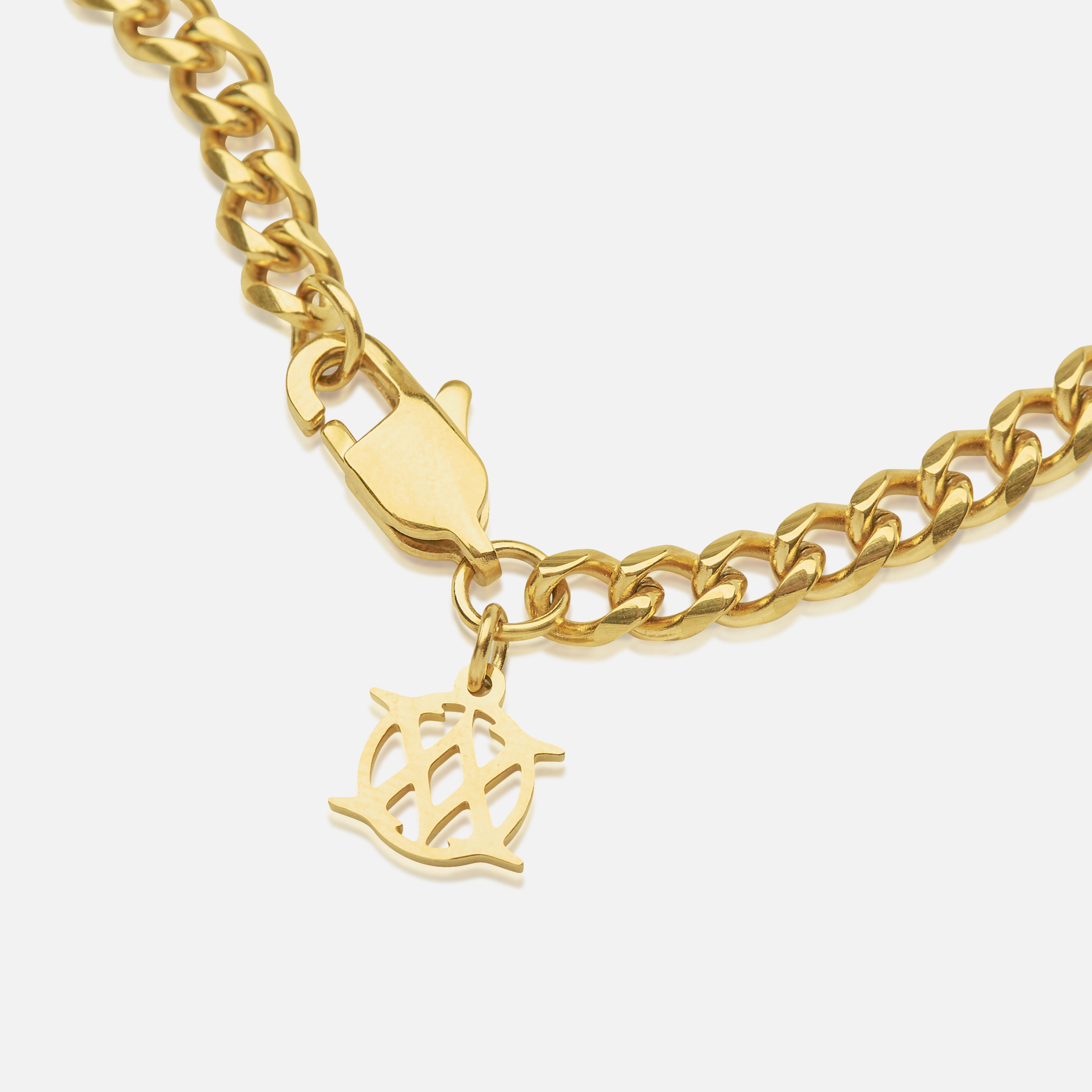 Conjunto Cadena 4 mm & Colgante Brújula Oro 18K