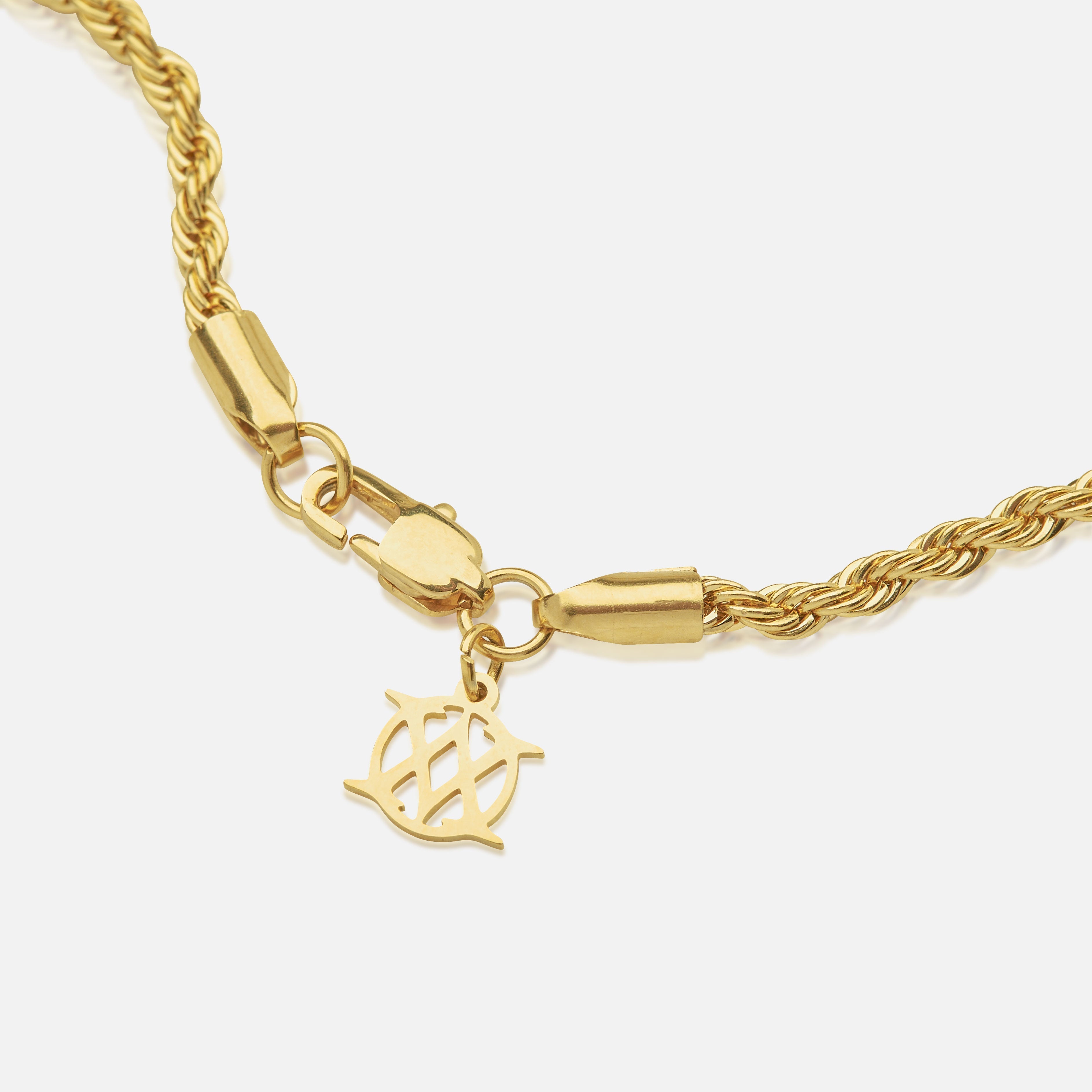 Conjunto Cadena 6 mm & Colgante CupidoAK Oro 18K