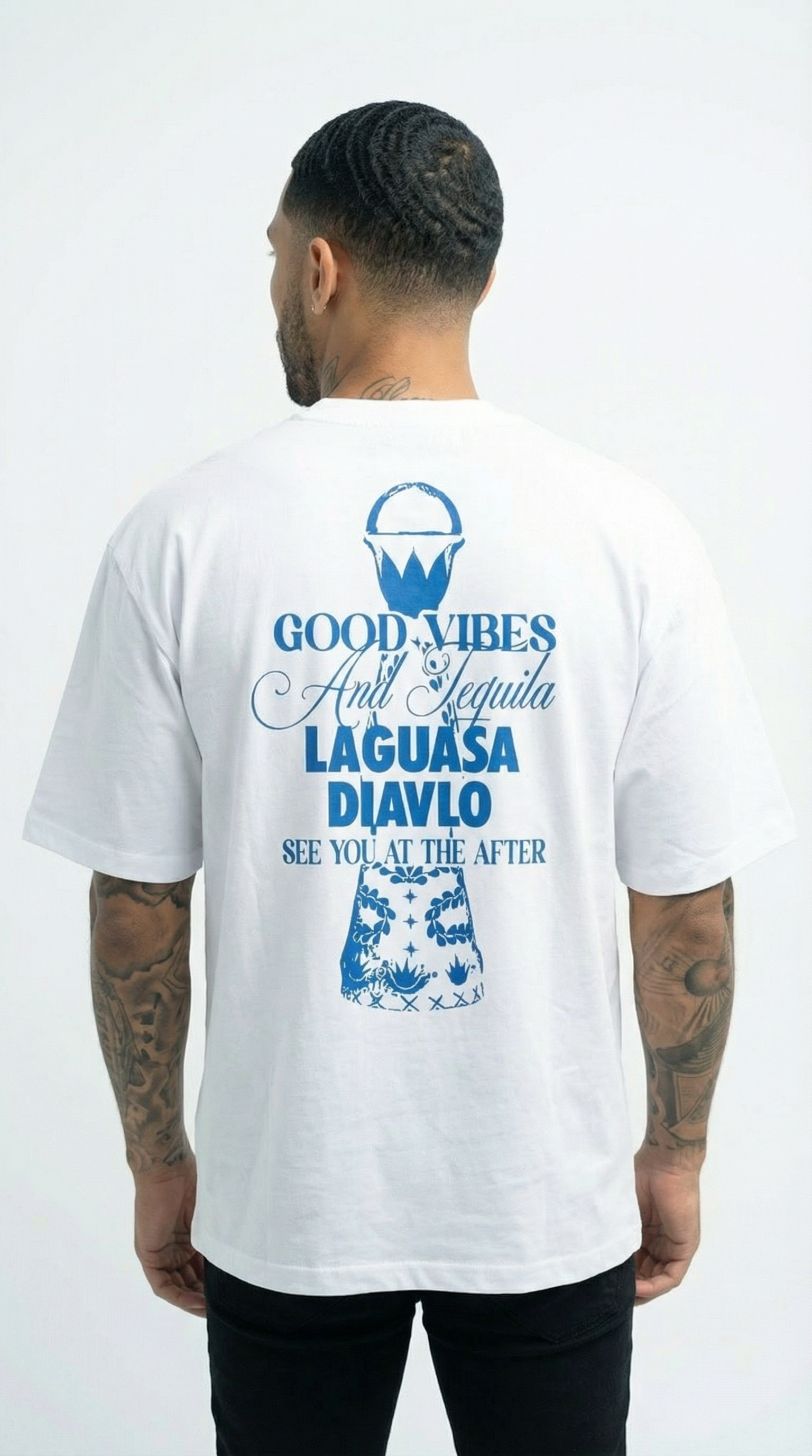 Camiseta Good Vibes and Tequila - Diavlo x LaGuasa