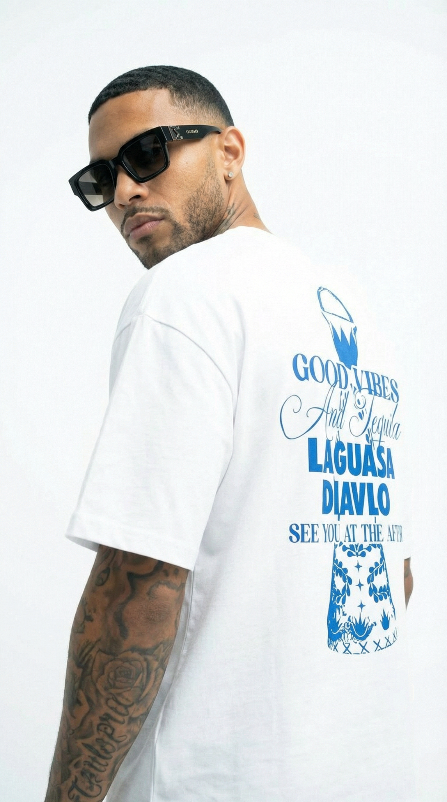 Camiseta Good Vibes and Tequila - Diavlo x LaGuasa
