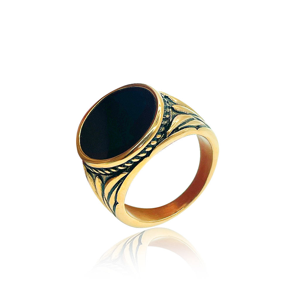 Anillo Diavlo Black Oro 18K