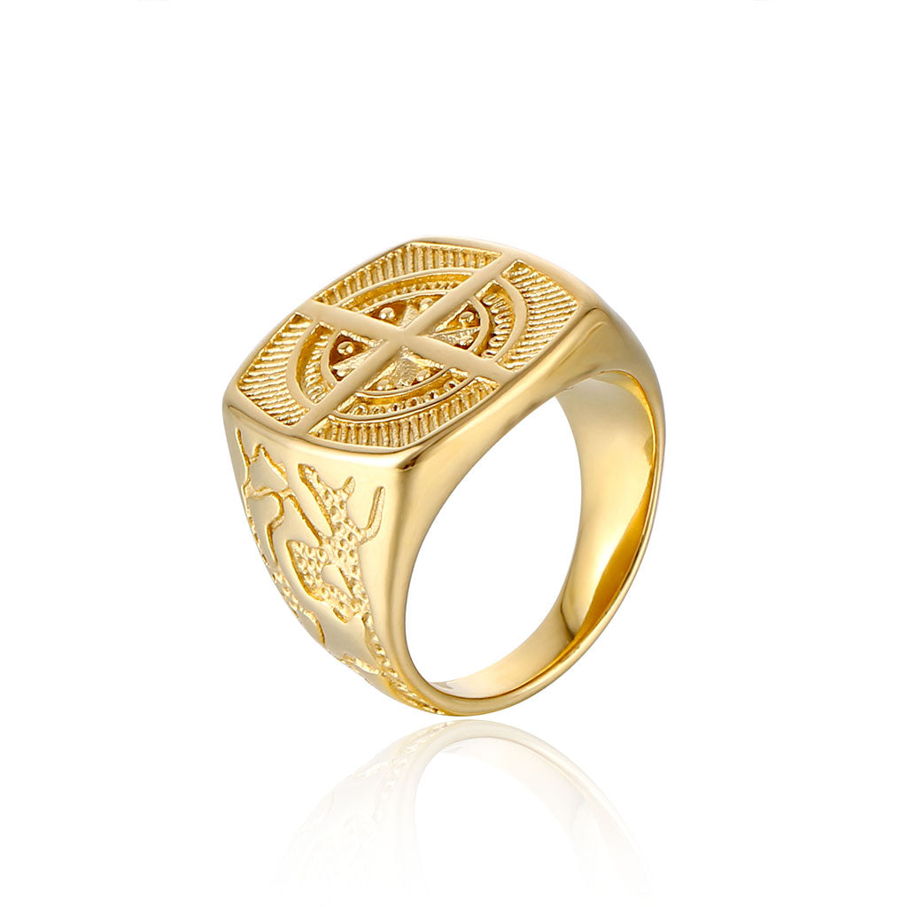 Anillo Diavlo Brujula Oro 18K