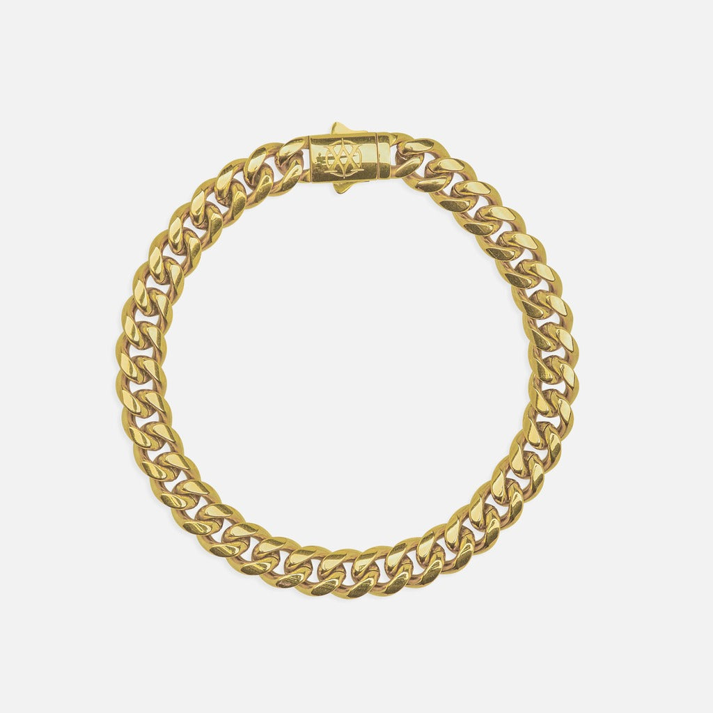 Diavlo Cuban Gold Bracelet 8 Mm