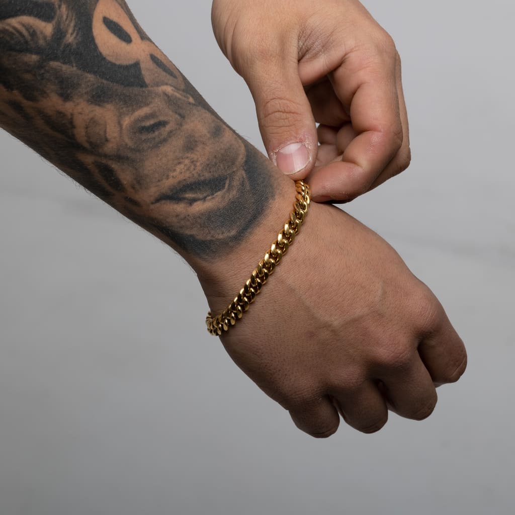 Diavlo Cuban Gold Bracelet 8 Mm