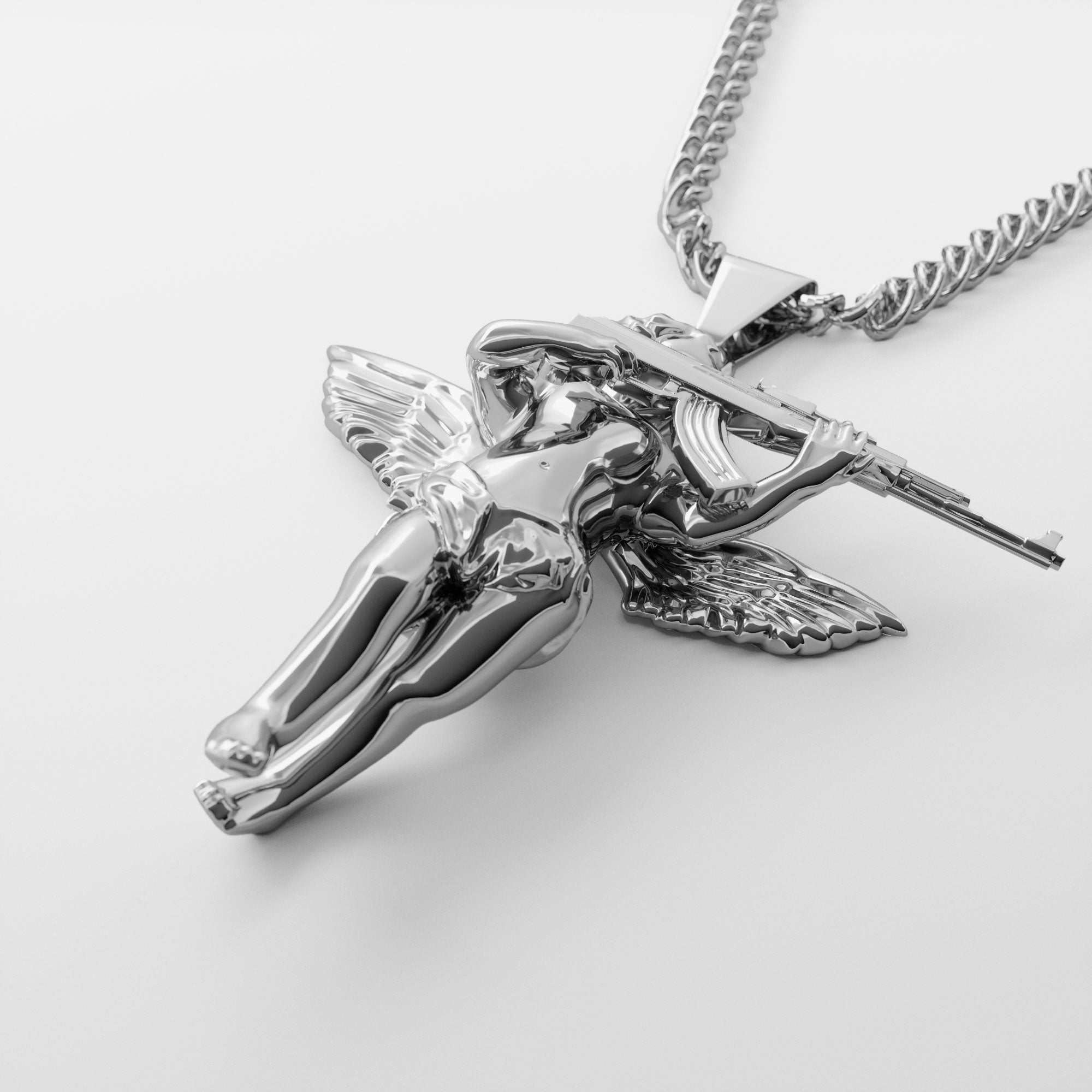 Colgante Diavlo Cupido Ak Oro Blanco 18K