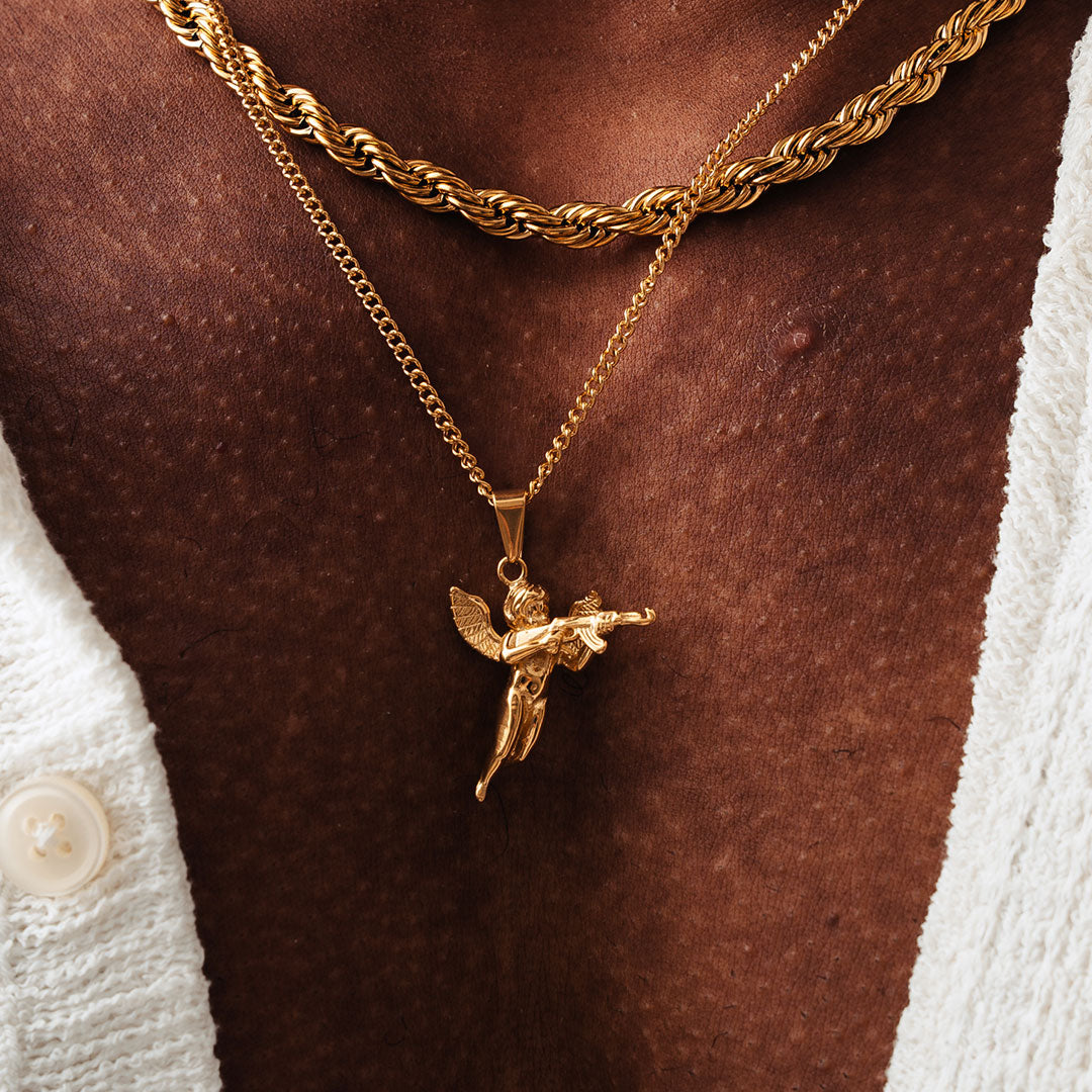 Diavlo Cupid Ak Gold Pendant